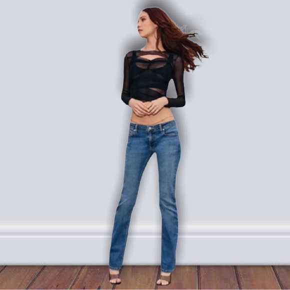 Steve & Barry’s Dungarees Y2k Vintage Rigid Denim Low Rise Boot Cut Mom Jeans - Picture 3 of 16